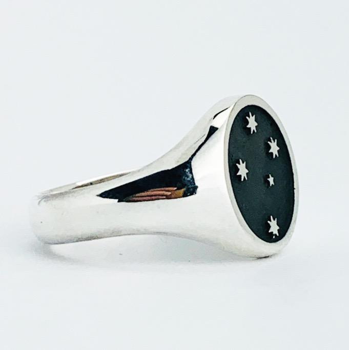 Cross signet online ring