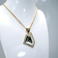Load image into Gallery viewer, Australian Parti Sapphire and Natural Diamond Pendant - 18ct Gold
