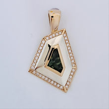 Load image into Gallery viewer, Australian Parti Sapphire and Natural Diamond Pendant - 18ct Gold