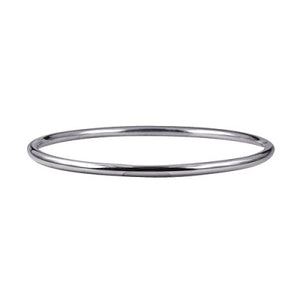 Sterling Silver Bangle - Solid 3mm Round