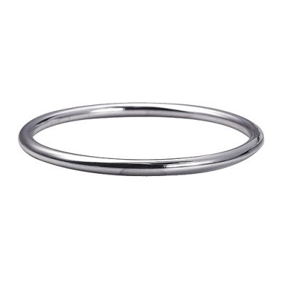 Sterling Silver Bangle - Solid 4mm Round