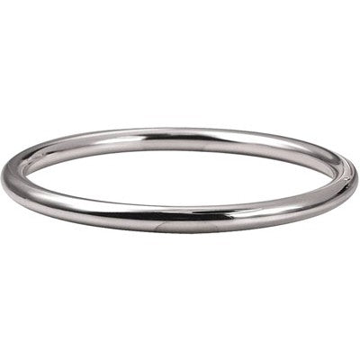 Sterling Silver Bangle - Solid 5mm Round