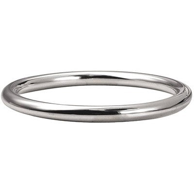 Sterling Silver Bangle - Solid 6mm Round