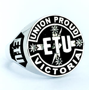 ETU Victoria Members Ring, 20mm with Diamonds