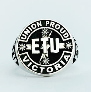 ETU Victoria Members Ring, 17mm with Diamonds