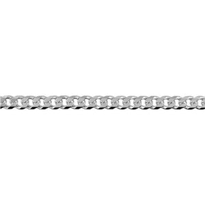 Sterling Silver Chain - 3.2mm Bevelled Curb Diamond Cut