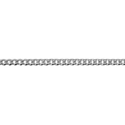 Sterling Silver Chain - 3mm Bevelled Curb Diamond Cut