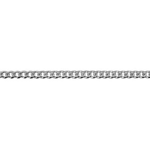 Sterling Silver Chain - 3mm Bevelled Curb Diamond Cut