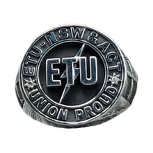 Load image into Gallery viewer, ETU NSW - ACT Members Ring - 20mm With Diamonds