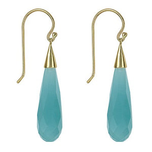 9ct Yellow Gold - Drops - Turquoise