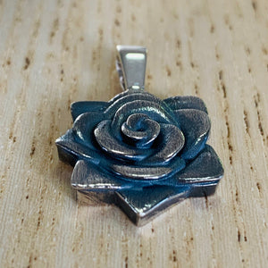 Rose Pendant, Silver
