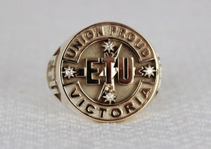 ETU Victoria Members Ring, 20mm with Diamonds