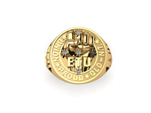 Load image into Gallery viewer, ETU QLD-NT Members Ring, 20mm with Diamonds